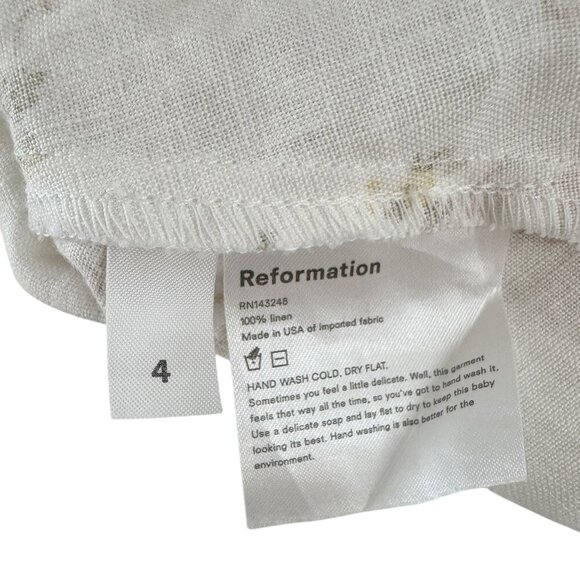 Reformation Floral Mini Dress Off the Shoulders - Picture 7 of 7